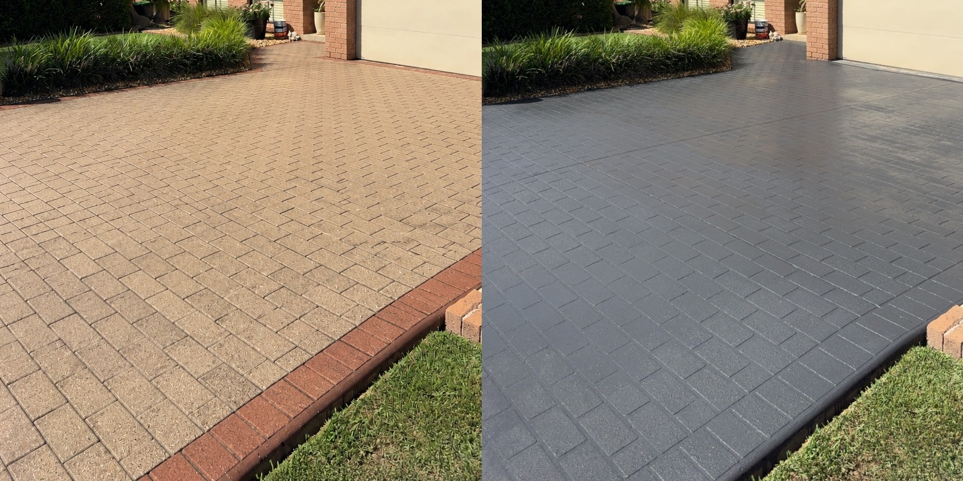 Colour sealing before and after Kellyville Ridge