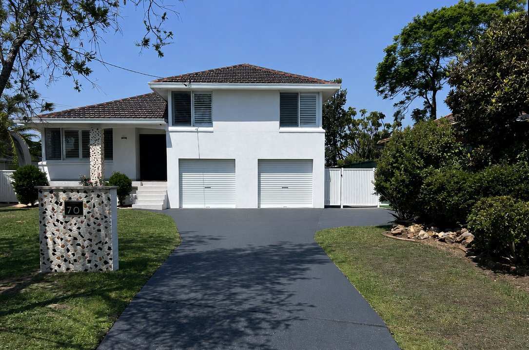Panania driveway after concrete sealing